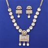 Kundan Mother Of Pearl Necklace with Carat Plating