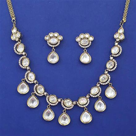 Kundan Classic Necklace with Mehndi Plating