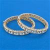 Kundan Pearl Bangles with Carat Plating