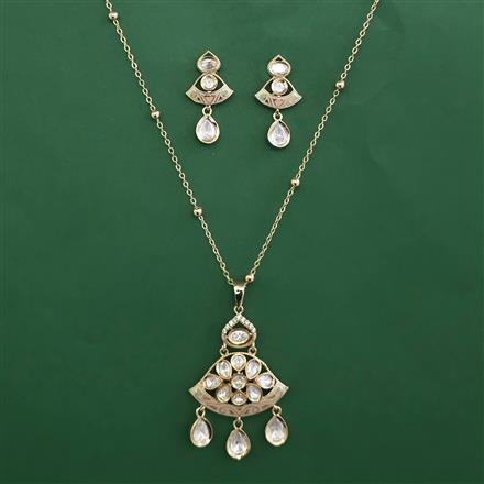 Kundan Meenakari Pendant Set with Carat Plating