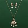 Kundan Meenakari Pendant Set with Carat Plating