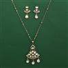 Kundan Meenakari Pendant Set with Mehndi Plating