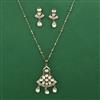 Kundan Meenakari Pendant Set with Mehndi Plating