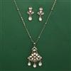 Kundan Meenakari Pendant Set with Mehndi Plating