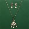 Kundan Meenakari Pendant Set with Mehndi Plating