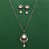 Kundan Classic Pendant Set with Mehndi Plating