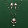 Kundan Classic Pendant Set with Mehndi Plating