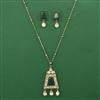 Kundan Classic Pendant Set with Mehndi Plating
