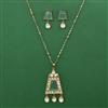 Kundan Classic Pendant Set with Mehndi Plating