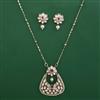 Kundan Pearl Pendant Set with Carat Plating