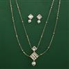 Kundan Pearl Pendant Set with Carat Plating