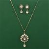 Kundan Classic Pendant Set with Mehndi Plating