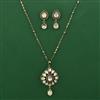 Kundan Classic Pendant Set with Mehndi Plating