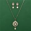 Kundan Classic Pendant Set with Mehndi Plating