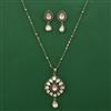 Kundan Classic Pendant Set with Mehndi Plating