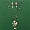 Kundan Classic Pendant Set with Mehndi Plating