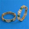 Kundan 2 Pc Openable Bangles with Rajwadi Matte Plating
