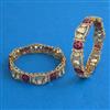 Kundan 2 Pc Openable Bangles with Rajwadi Matte Plating