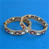 Kundan 2 Pc Openable Bangles with Rajwadi Matte Plating