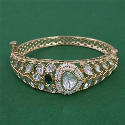 Kundan Pearl Kada with Carat Plating