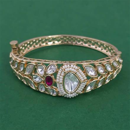 Kundan Pearl Kada with Carat Plating