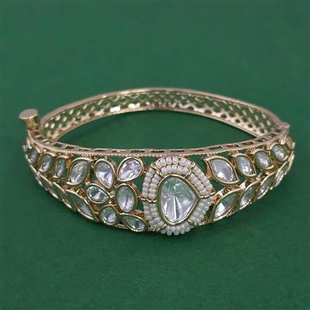 Kundan Pearl Kada with Carat Plating