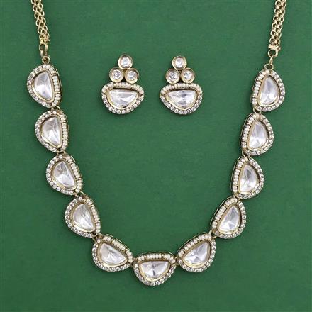 Kundan Classic Necklace with Mehndi Plating