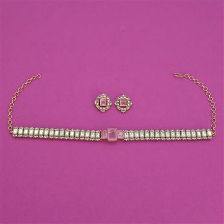 Kundan Choker Necklace with Victorian Plating