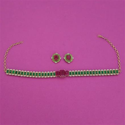 Kundan Choker Necklace with Victorian Plating