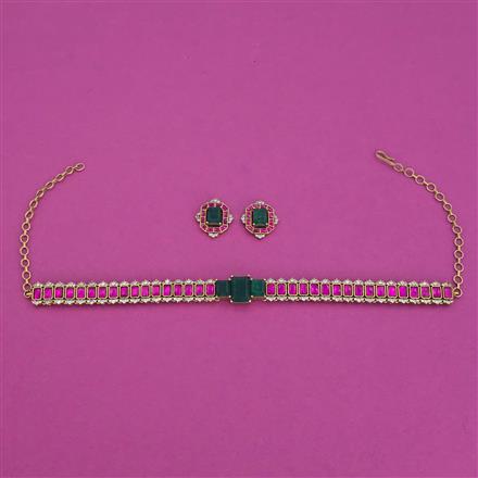 Kundan Choker Necklace with Victorian Plating