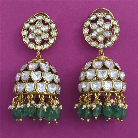 Kundan Jhumki with Victorian Plating