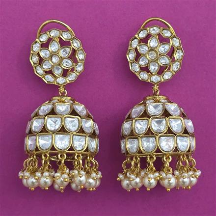 Kundan Jhumki with Victorian Plating