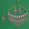 Kundan Mukut Necklace with Mehndi Plating
