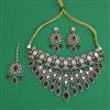 Kundan Mukut Necklace with Mehndi Plating