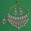 Kundan Mukut Necklace with Mehndi Plating