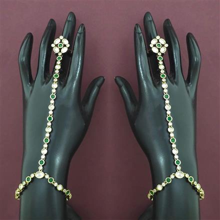 Kundan Adjustable Hath Pan with Mehndi Plating