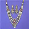 Kundan Layered Necklace with Mehndi Plating