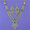 Kundan Layered Necklace with Mehndi Plating