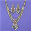 Kundan Layered Necklace with Mehndi Plating