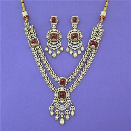 Kundan Layered Necklace with Mehndi Plating