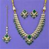 Kundan Pearl Necklace with Mehndi Plating