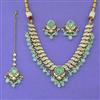 Kundan Pearl Necklace with Mehndi Plating