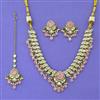 Kundan Pearl Necklace with Mehndi Plating