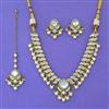 Kundan Pearl Necklace with Mehndi Plating
