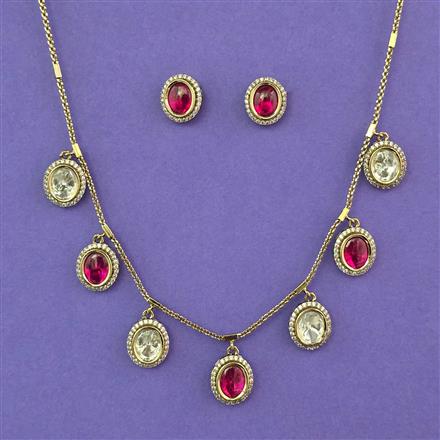 Kundan Classic Necklace with Mehndi Plating
