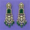 Kundan Pearl Earring with Mehndi Plating