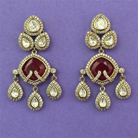 Kundan Classic Earring with Mehndi Plating