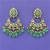 Kundan Pearl Earring with Mehndi Plating