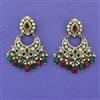 Kundan Pearl Earring with Mehndi Plating