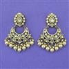 Kundan Pearl Earring with Mehndi Plating